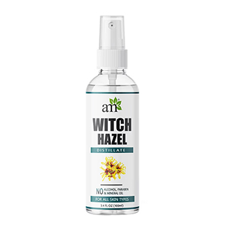 AromaMusk 100% Pure & Natural Premium Witch Hazel Distillate Toner and Astringent
