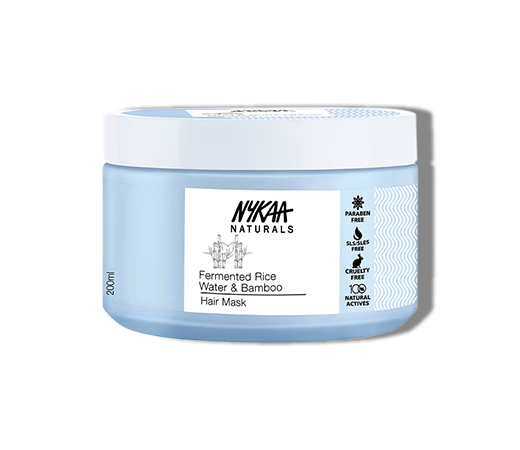 Nykaa Naturals Fermented Rice Water & Bamboo Paraben & Sulphate Free Hair Mask - Dry & Damaged Hair