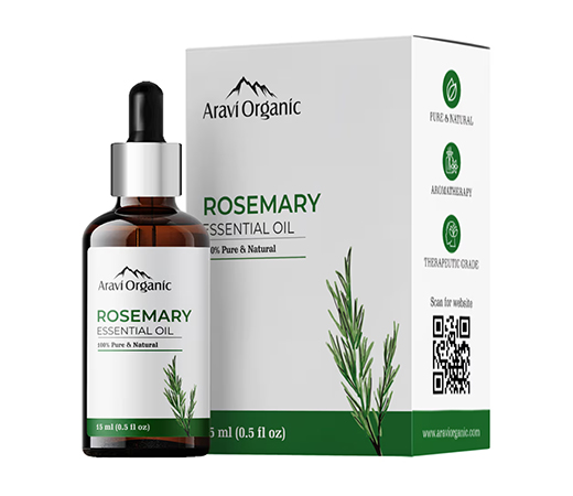 Aravi Organic Rosemary Essential Oil 100% Pure Oil for Hair Growth