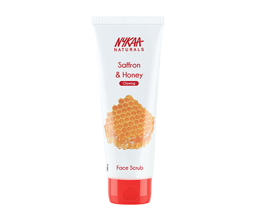 Nykaa Naturals Saffron & Honey Face Scrub for Glowing Skin
