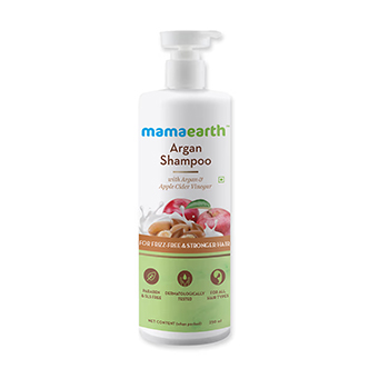 Mamaearth Argan & Apple Cider Vinegar Shampoo For Frizz-Free & Strong Hair