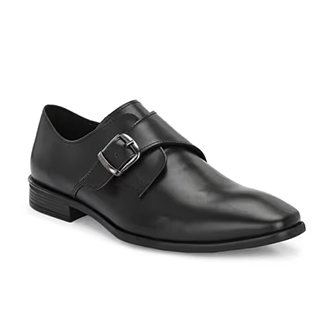 CARLO ROMANO by Wasan Black Ankle Donald Monk Strap Shoes for Men
