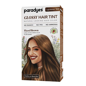  Paradyes Hazel Brown Glossy Hair Tint Semi-Permanent Creme Color - Light Brown 5.0
