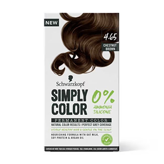 Schwarzkopf Simply Color Permanent Hair Colour - 4.65 Chestnut Brown
