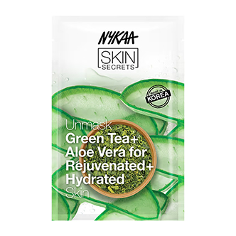 Nykaa Skin Secrets Exotic Indulgence Green Tea + Aloe Vera Sheet Mask For Hydrated Skin