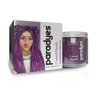 Paradyes Ammonia Free Semi-Permanent Hair Color Classic Colors- Comrii Purple