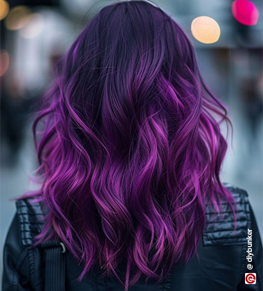 purple ombre hair colour