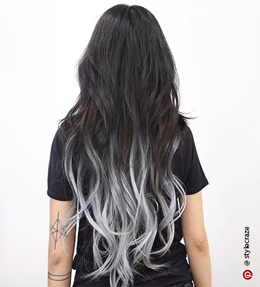 Grey ombre hair colour