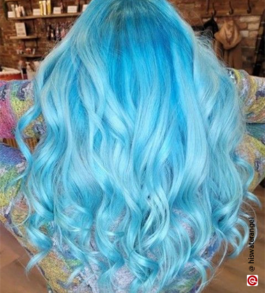 Bubble gum blue hair 