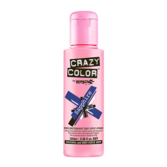 Crazy Color Semi Permanent Hair Color Cream - Sapphire No. 72
