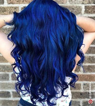 Royal blue hair colour