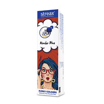 Streax Professional Hold & Play Funky Colour - Wonder Blue