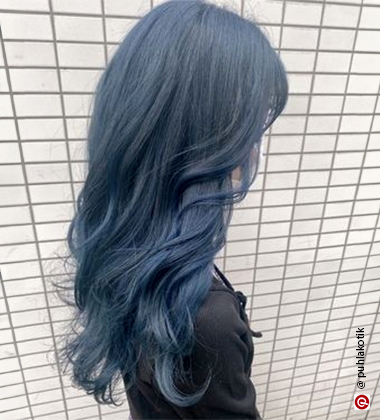 Ash blue hair colour