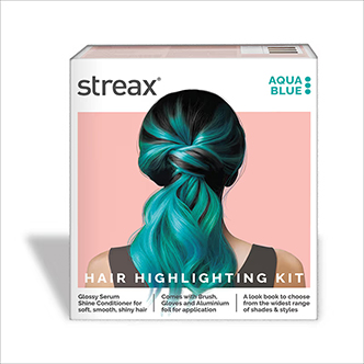 Streax Hair Colour Highlighting Kit - Aqua Blue 