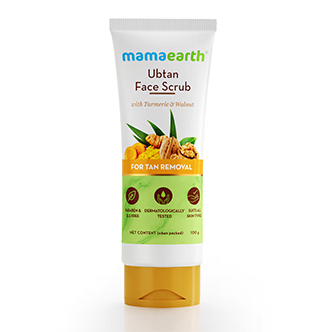 Mamaearth Ubtan Scrub For Face With Turmeric & Walnut For Tan Removal
