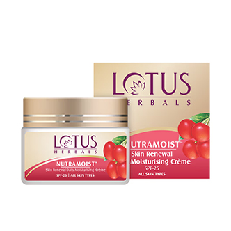 Herbal Moisturizer For Sensitive Skin: Lotus Herbal Nutramoist Skin Renewal Daily Moisturising Creme Spf-25