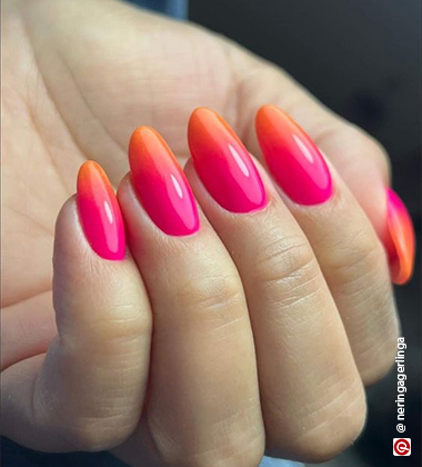 Sunset ombre nails