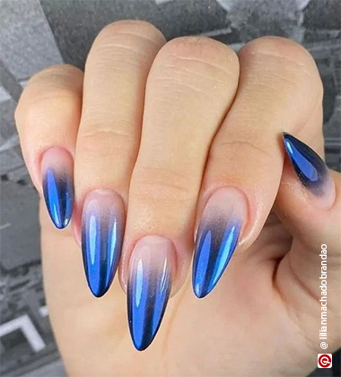 Mirror Finish ombre nails