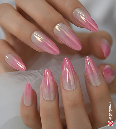 Chrome ombre nails