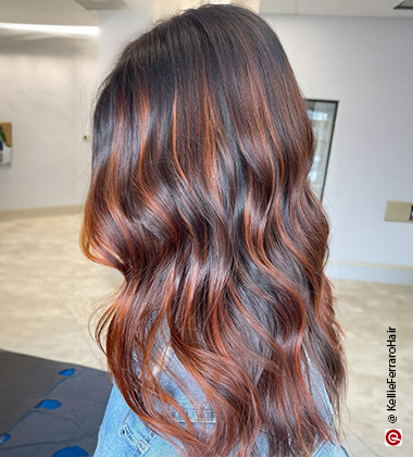 Warm Copper balayage