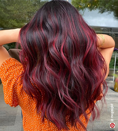 Red balayage