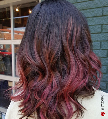 Pink balayage