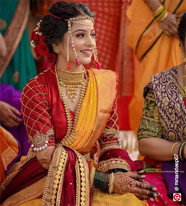 Traditional Maharashtrian bridal hairstyle