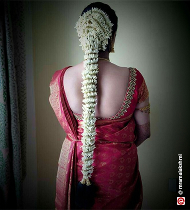 Traditional Mangalorean bridal hairstyle