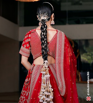 Traditional Punjabi bridal hairstyle