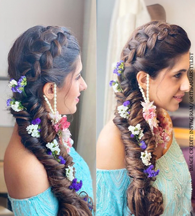 One-Sided Parted Messy Braid