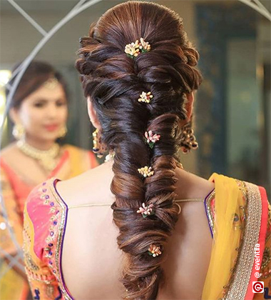 Mermaid Braid With Flower Embellishments