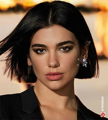 dua lipa with a bob