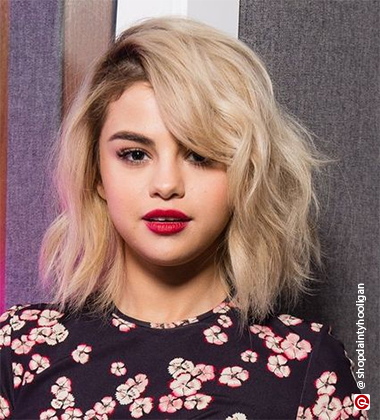 selena gomez with blonde bob hair