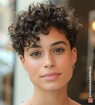 woman with a pixie haircut