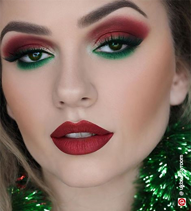 Easy Christmas makeup looks 