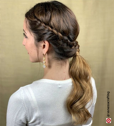 Hairstyle For Reception - Side Braids With A Low Pony