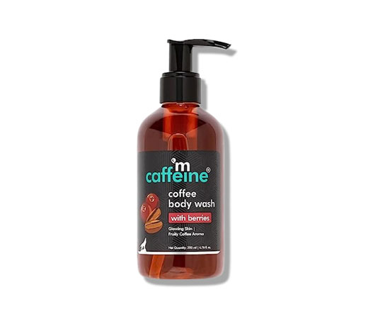 mcaffeine coffee body wash with berries de-tan and deep cleansing shower gel