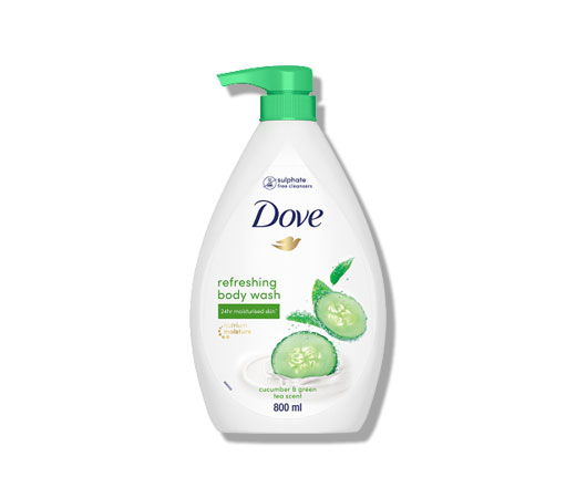 dove refreshing body wash with cucumber and green tea scent