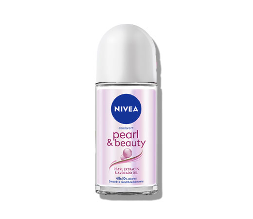 NIVEA Women Deodorant Roll On, Pearl & Beauty, for Smooth & Beautiful Underarms, 48h Protection