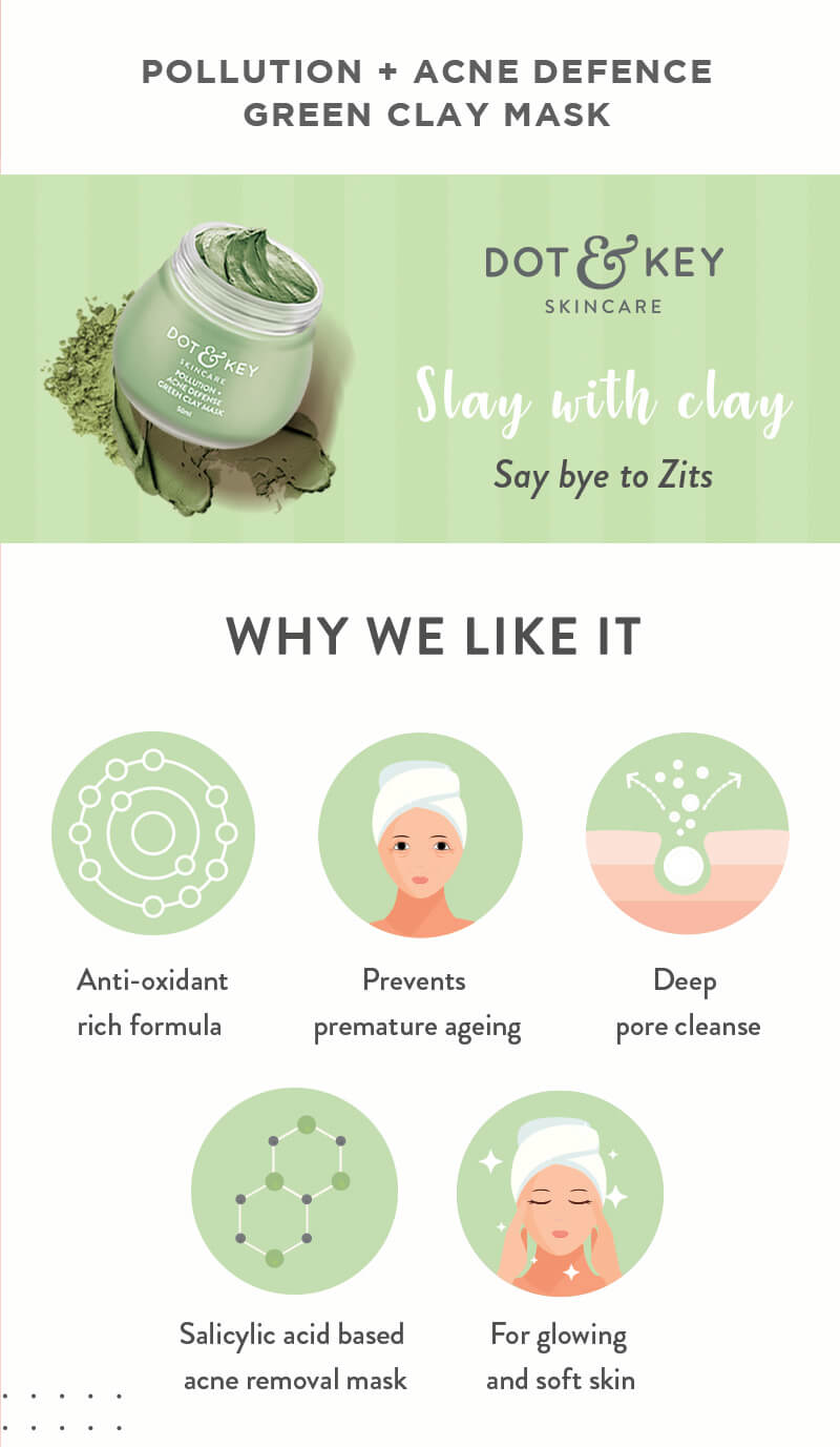 dot and key green clay mask